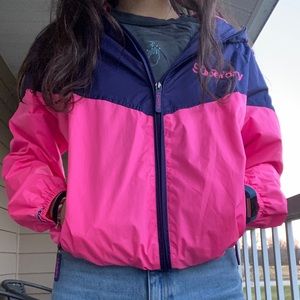 SUPERDRY Pink and Navy Wind Jacket